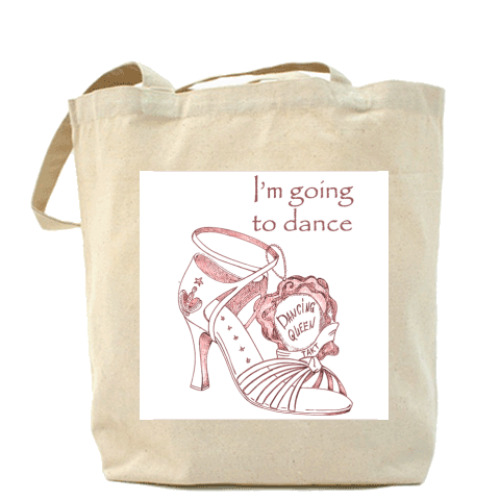 Сумка шоппер с принтом  Dance