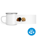 Кружка металлическая белая (круговая запечатка)