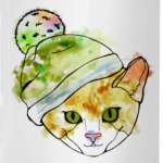 Кот в шапке