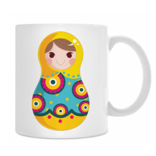 Кружка с принтом Матрешка