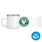 Кружка металлическая белая (круговая запечатка)