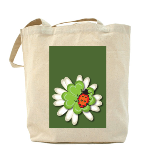 Сумка шоппер с принтом шемрок