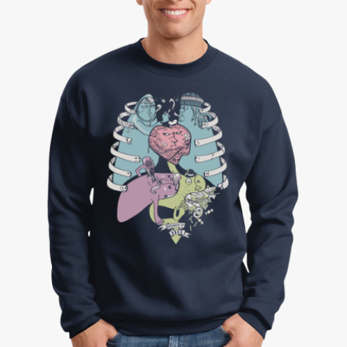 Свитшот с принтом Вредные привычки человека