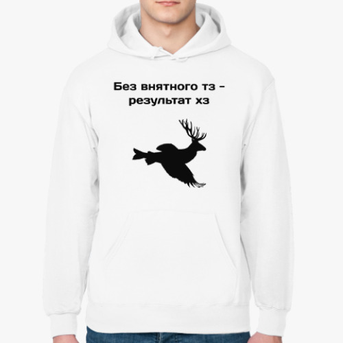 Толстовка худи с принтом Без внятного тз - результат хз