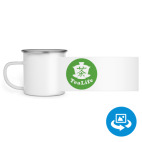 Кружка металлическая белая (круговая запечатка)