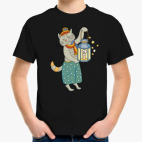 Детская классическая футболка Кошка на счастье