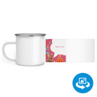 Кружка металлическая белая (круговая запечатка)