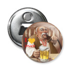 Магнит-открывашка 58 мм I love pivo!