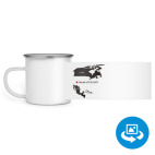 Кружка металлическая белая (круговая запечатка)