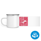 Кружка металлическая белая (круговая запечатка)