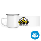 Кружка металлическая белая (круговая запечатка)