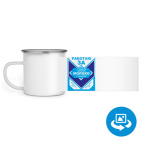 Кружка металлическая белая (круговая запечатка)