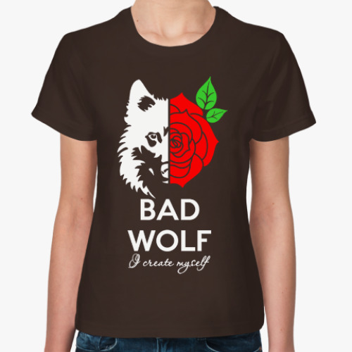 Женская футболка с принтом Bad Wolf Доктор Кто