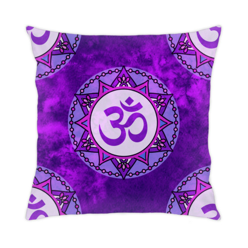 Подушка с принтом Ом