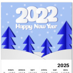 голубые ели с стиле вырезанной бумаги