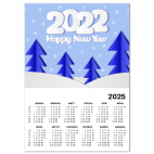 голубые ели с стиле вырезанной бумаги