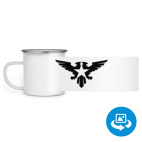 Кружка металлическая белая (круговая запечатка)