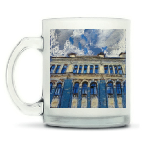 Кружка матовая с принтом Синее небо, а в нем облака