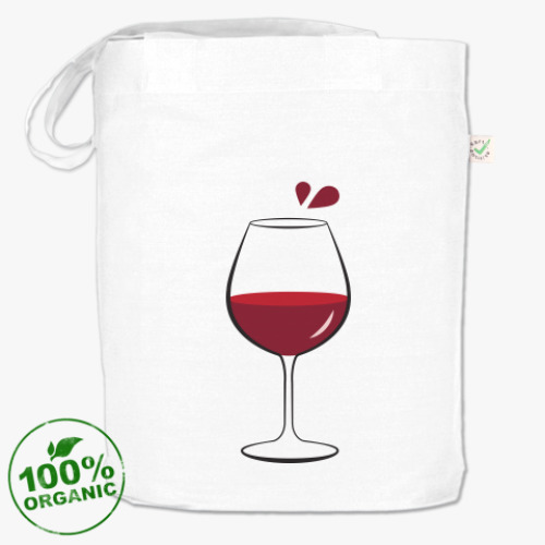 Сумка шоппер с принтом Вино