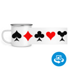 Кружка металлическая белая (круговая запечатка)