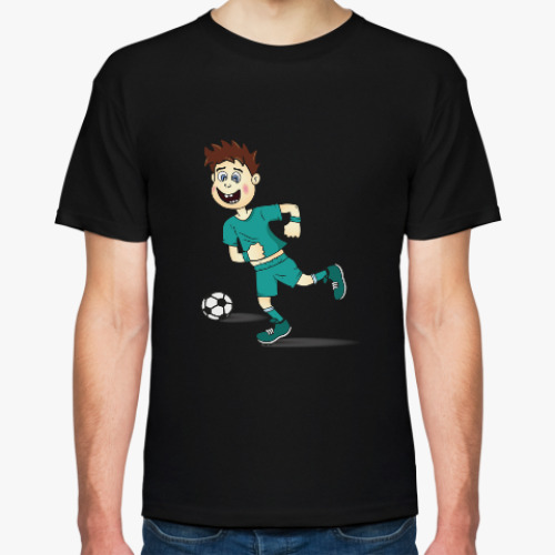 Футболка с принтом Футболист