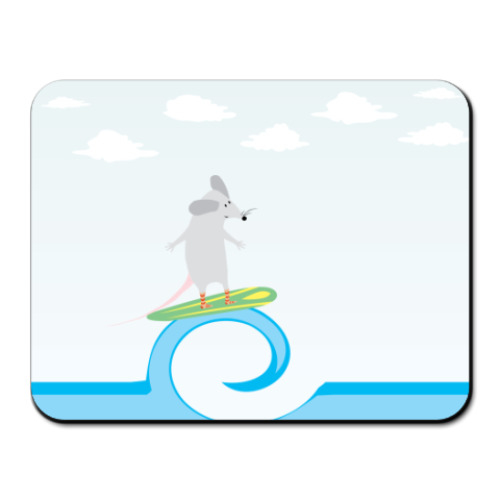 Коврик для мыши с принтом  серфер
