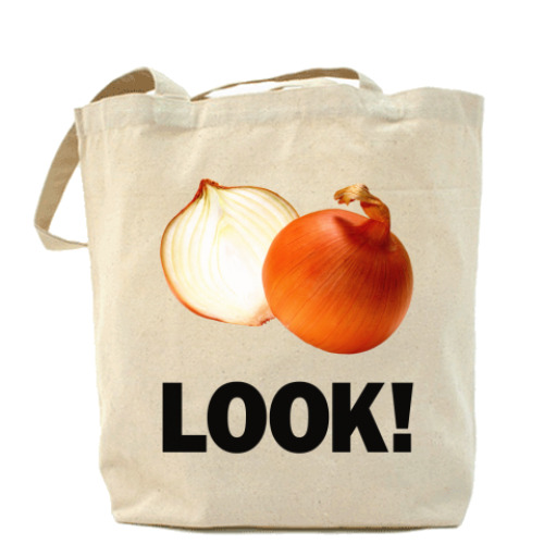 Сумка шоппер с принтом Look! - Лук