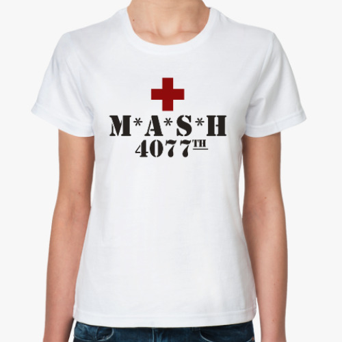 Классическая футболка с принтом MASH 4077th