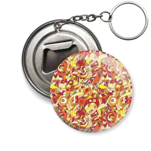 Брелок-открывашка с принтом 'Оранжевое настроение'