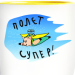 Полет супер! Символ Нового года . Свинка летит!