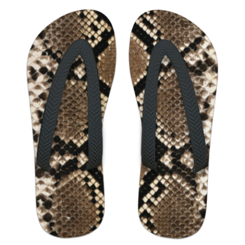 Шлепанцы (сланцы) с принтом Змея