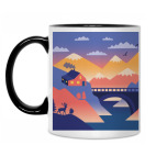 Кружка двухцветная