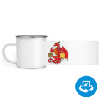 Кружка металлическая белая (круговая запечатка)