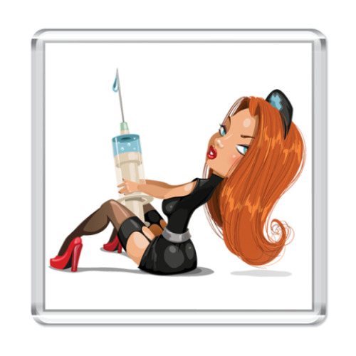 Магнит с принтом Сексуальная Медсестра