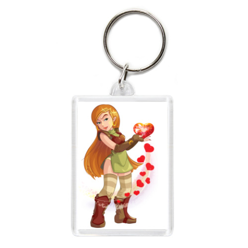 Брелок с принтом  Сердце