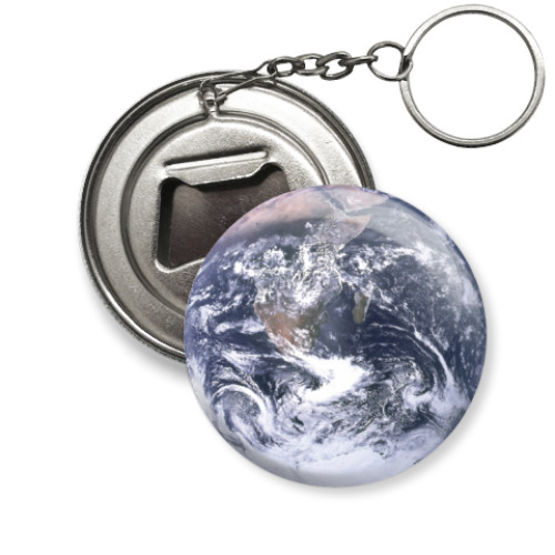 Брелок-открывашка с принтом Планета Земля