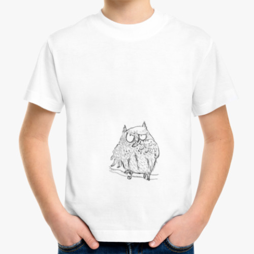 Детская футболка с принтом сова