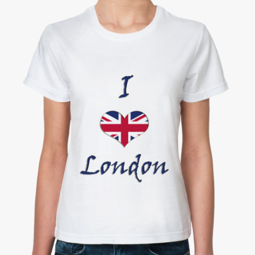Классическая футболка с принтом Лондон