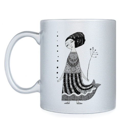 Кружка с принтом Русалка