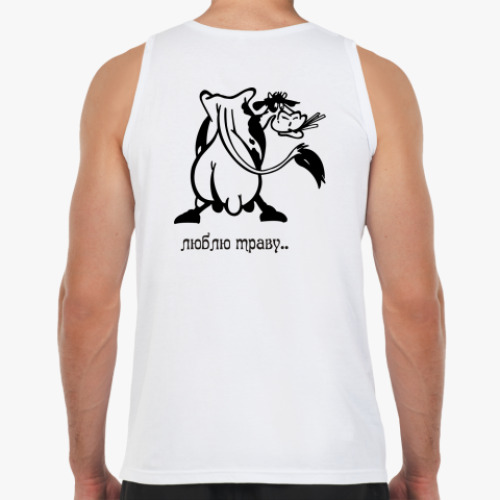 Майка с принтом люблю траву