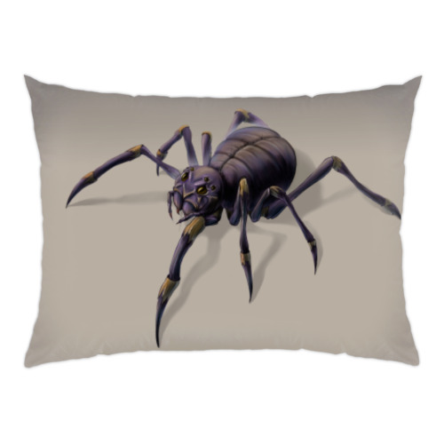 Подушка с принтом Паук макро