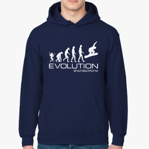 Толстовка худи с принтом Evolution snowboarding