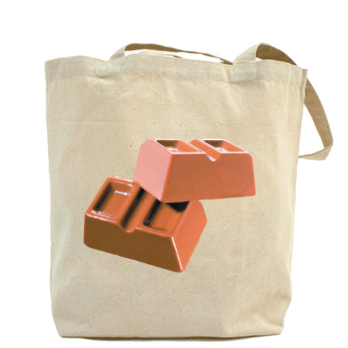 Сумка шоппер с принтом шоколад