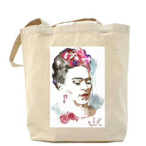 Сумка шоппер с принтом Фрида Кало - художница