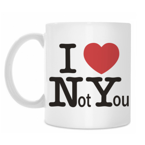 Кружка с принтом I Love Not You