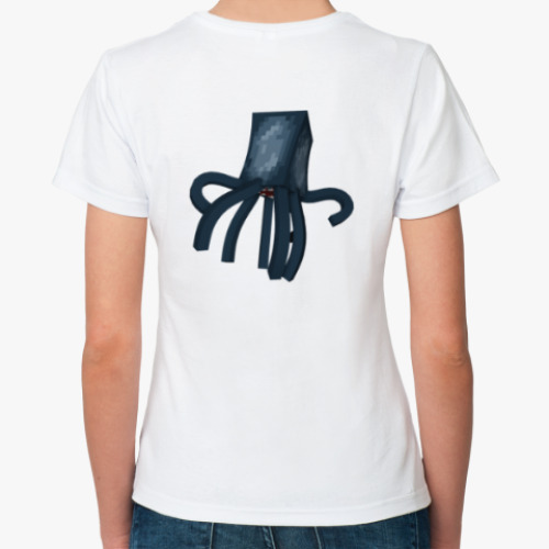 Классическая футболка с принтом Minecraft мир: Спрут