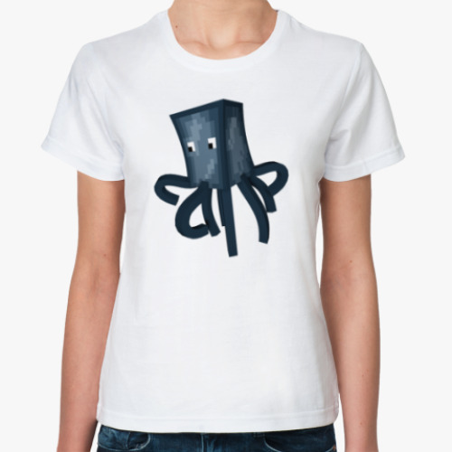 Классическая футболка с принтом Minecraft мир: Спрут