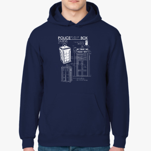 Толстовка худи с принтом Тардис