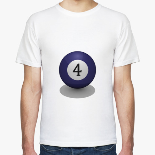 Футболка с принтом  'Бильярдный шар N4'