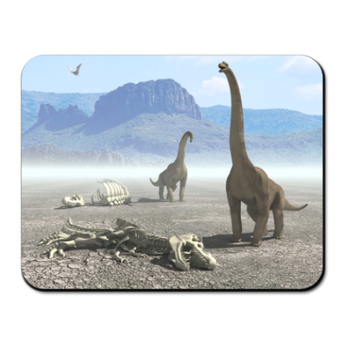 Коврик для мыши с принтом Динозавры